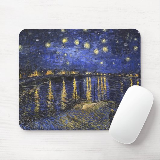 Vincent van Gogh Starry Night Over The Rhone Mousepad (Mit Mouse)