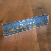 Vincent van Gogh - Starry Night Over the Rhone Namensplakette (Seite)