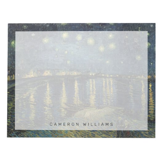 Vincent van Gogh | Starry Night Over the Rhone Notizblock (Vorderseite)