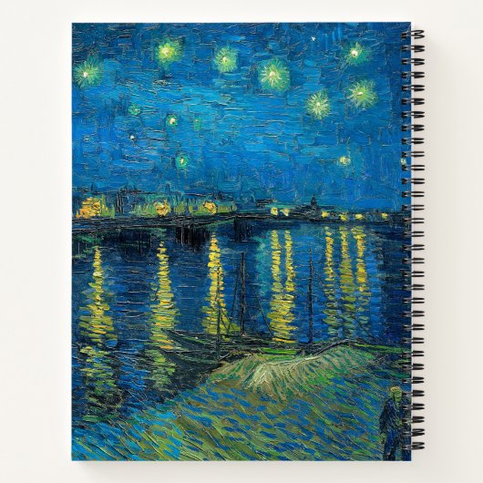 Vincent Van Gogh Starry Night Over the Rhone Notizblock (Rückseite)