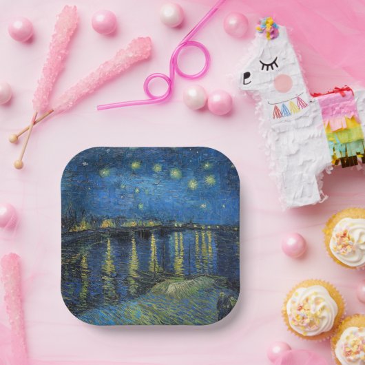 Vincent van Gogh - Starry Night Over the Rhone Pappteller (Party)