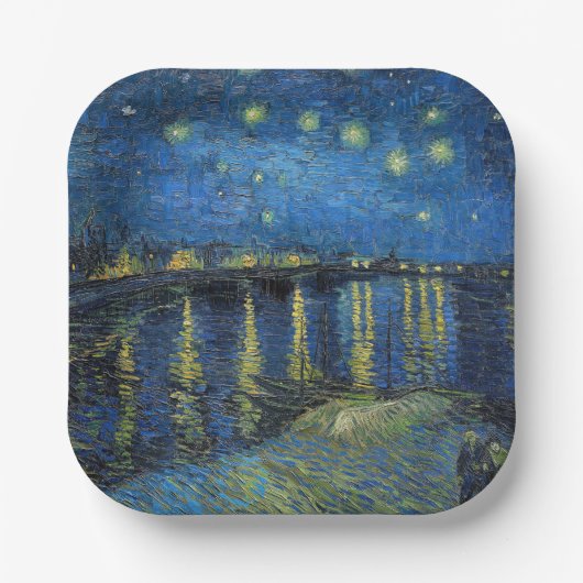Vincent van Gogh - Starry Night Over the Rhone Pappteller (Vorderseite)