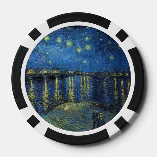 Vincent van Gogh - Starry Night Over the Rhone Pokerchips (Rückseite)