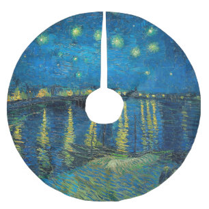 Vincent Van Gogh Starry Night Over the Rhone Polyester Weihnachtsbaumdecke