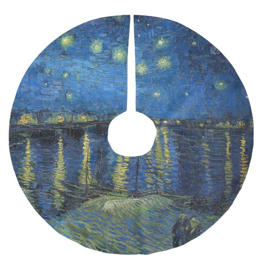 Vincent van Gogh - Starry Night Over the Rhone Polyester Weihnachtsbaumdecke (Vorderseite)