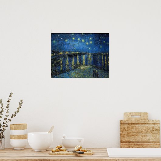 Vincent Van Gogh - Starry Night Over the Rhone Poster (Küche)
