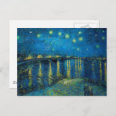 Vincent Van Gogh Starry Night Over the Rhone Postkarte (Vorne/Hinten)