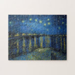 Vincent van Gogh - Starry Night Over the Rhone Puzzle<br><div class="desc">Starry Night Over the Rhone / Nuit etoilee sur le Rhone - Vincent van Gogh,  Oil on Canvas,  1888,  Arles</div>