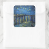 Vincent van Gogh - Starry Night Over the Rhone Quadratischer Aufkleber (Tasche)