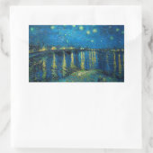 Vincent Van Gogh Starry Night Over the Rhone Rechteckiger Aufkleber (Tasche)