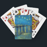 Vincent Van Gogh Starry Night Over the Rhone Spielkarten<br><div class="desc">Van Gogh Masterpiece Starry Night - Ein Gemälde von Vincent Van Gogh,  Starry Night Over the Rhone,  zeigt eine Nacht voller Sterne und eine Brücke. In Arles France in der Nacht gemalt,  1888 gemalt.</div>