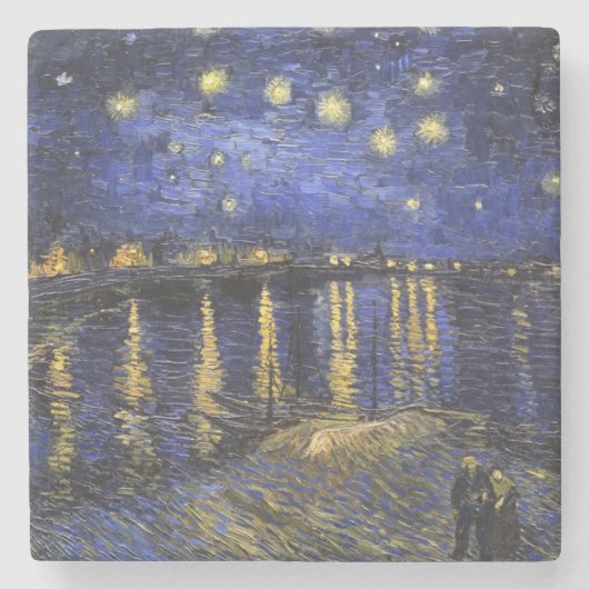 Vincent van Gogh Starry Night Over The Rhone Steinuntersetzer (Vorderseite)