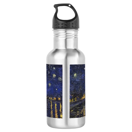 Vincent van Gogh Starry Night Over The Rhone Trinkflasche (Rückseite)