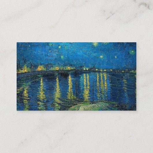 Vincent Van Gogh Starry Night Over the Rhone Visitenkarte (Rückseite)