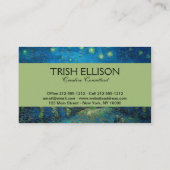 Vincent Van Gogh Starry Night Over the Rhone Visitenkarte (Rückseite)