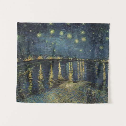 Vincent van Gogh | Starry Night Over the Rhone Wandteppich (Vorderseite (Horizontal))