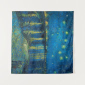 Vincent Van Gogh Starry Night Over the Rhone Wandteppich (Vorderseite (Horizontal))