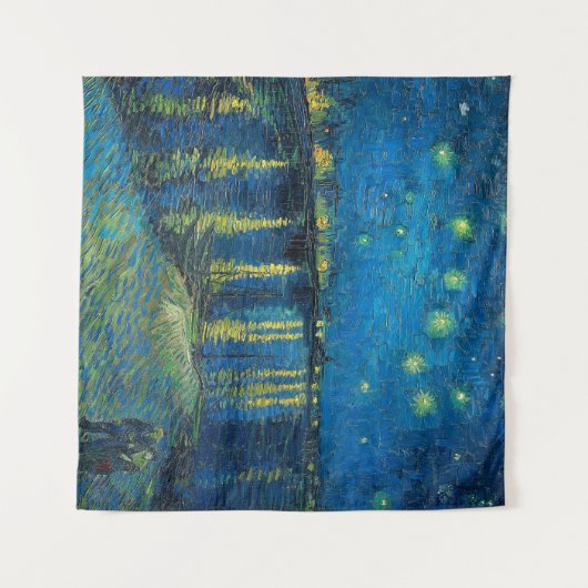 Vincent Van Gogh Starry Night Over the Rhone Wandteppich (Vorderseite (Horizontal))