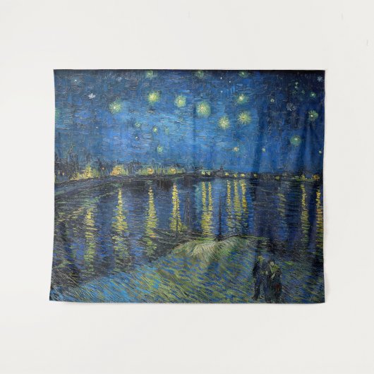 Vincent van Gogh - Starry Night Over the Rhone Wandteppich (Vorderseite (Horizontal))