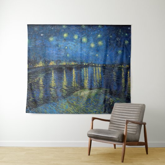 Vincent van Gogh - Starry Night Over the Rhone Wandteppich (Beispiel (Horizontal))