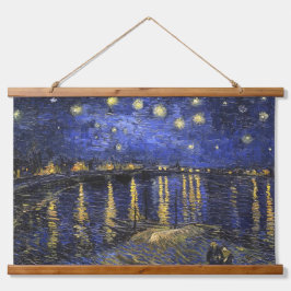 Vincent van Gogh Starry Night Over The Rhone Wandteppich Mit Holzrahmen