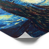 Vincent Van Gogh Starry NIght Painting Poster (Ecke)