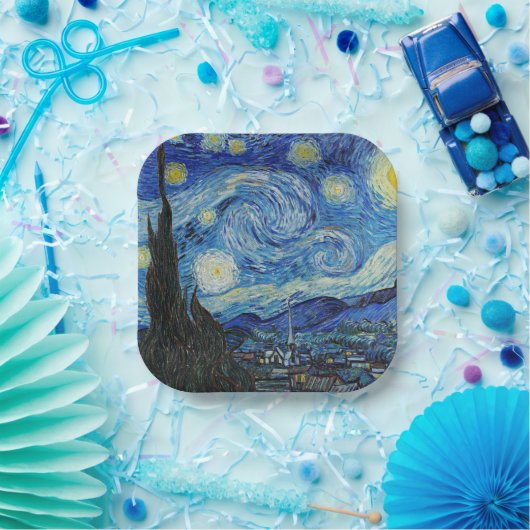 Vincent van Gogh, Starry Night Pappteller (Party)