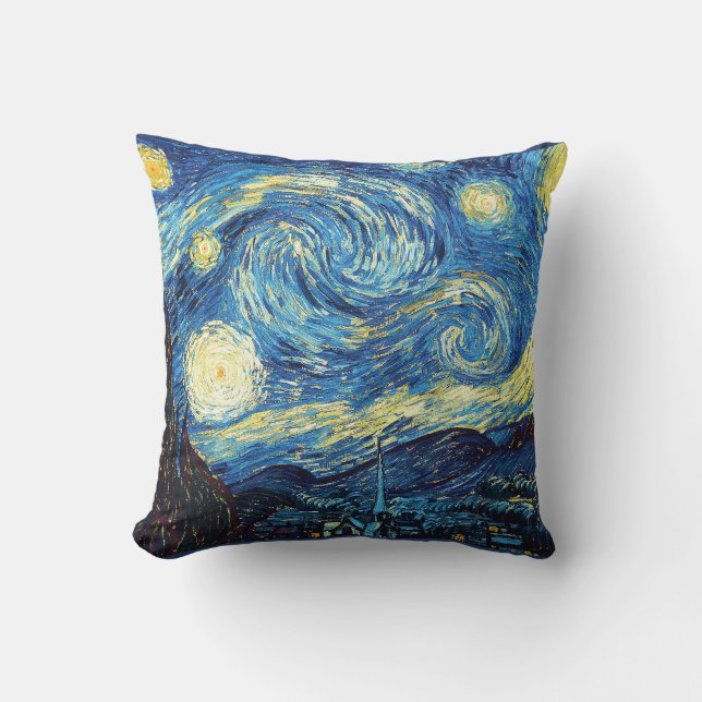 Vincent Van Gogh Starry Night Pillow Kissen (Vorderseite)