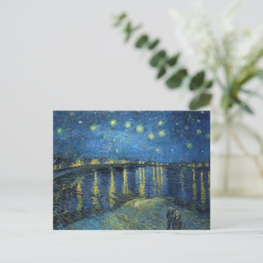 Vincent van Gogh Starry Night Postcard Postkarte (Stehend Vorderseite)