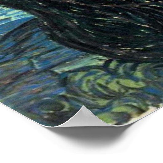 Vincent Van Gogh - Starry Night Poster (Ecke)