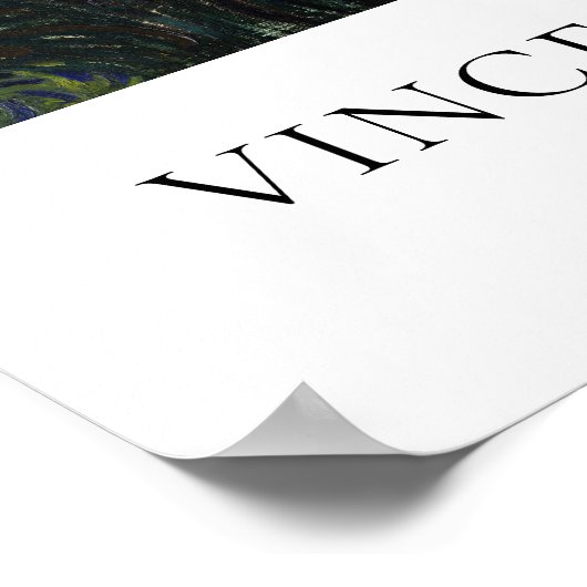 Vincent Van Gogh Starry Night Poster (Ecke)