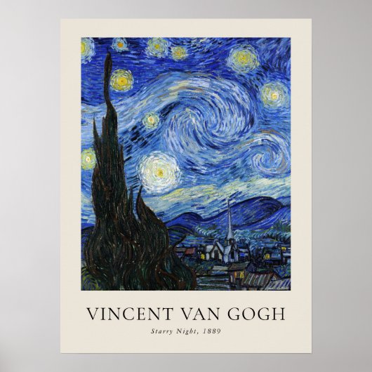 Vincent Van Gogh Starry Night Poster (Vorne)