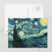 Vincent Van Gogh Starry Night Postkarte (Vorne/Hinten)