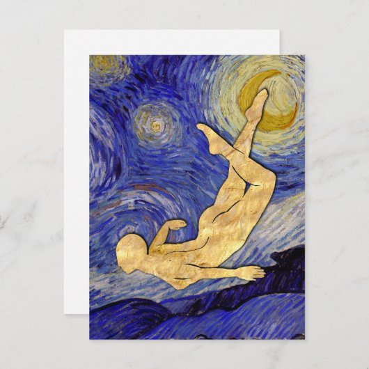 Vincent Van Gogh Starry Night Postkarte (Vorne/Hinten)