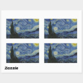 Vincent van Gogh - Starry Night Rechteckiger Aufkleber (Blatt)