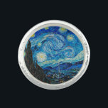 Vincent van Gogh, Starry Night Ring<br><div class="desc">Starry Night,  berühmtes Gemälde von Vincent van Gogh</div>
