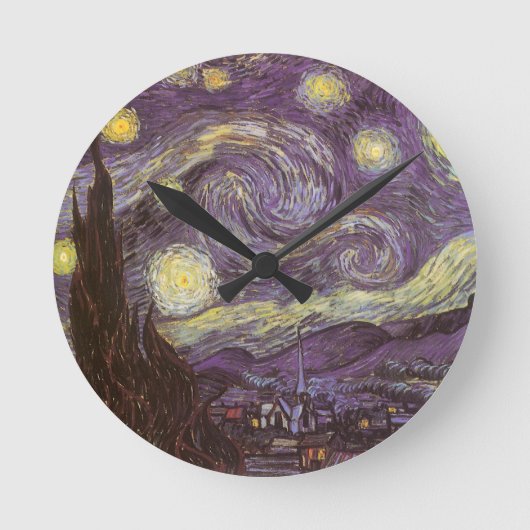 Vincent van Gogh - Starry Night Runde Wanduhr (Vorderseite)