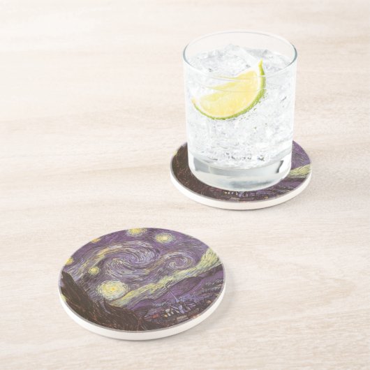 Vincent van Gogh - Starry Night Sandstein Untersetzer (Seite)