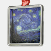 Vincent van Gogh, Starry Night Silbernes Ornament (Links)