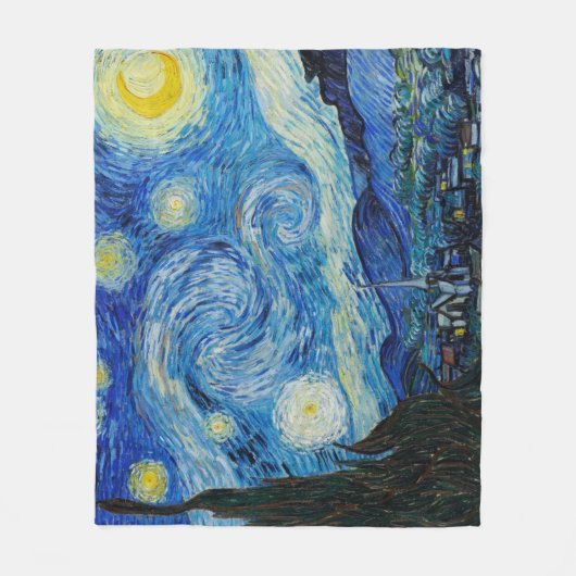 Vincent Van Gogh Starry Night Sky Fleece Blanket (Vorderseite)