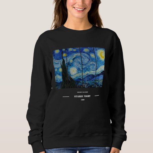 Vincent Van Gogh Starry Night Sweatshirt  (Vorderseite)