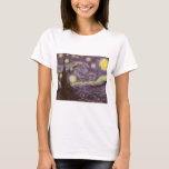 Vincent van Gogh - Starry Night T-Shirt<br><div class="desc">Die Starry Night (1889) von Vincent van Gogh ist ein Vintager Post-Impressionismus der Kunstlandschaft Landschaftsmalerei. Der Blick auf eine Stadt in einem Tal bei Nacht mit den Wolken, den Sternen und einem schönen goldgelben Halbmond. Es wurde im Laufe des Tages aus der Erinnerung gemalt und ist van Goghs bekanntestes Gemälde....</div>