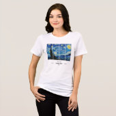 Vincent Van Gogh Starry Night T-Shirt Tri-Blend Shirt (Vorderseite voll)