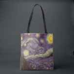 Vincent van Gogh - Starry Night Tasche<br><div class="desc">Die Starry Night (1889) von Vincent van Gogh ist ein Vintager Post-Impressionismus der Kunstlandschaft Landschaftsmalerei. Der Blick auf eine Stadt in einem Tal bei Nacht mit den Wolken, den Sternen und einem schönen goldgelben Halbmond. Es wurde im Laufe des Tages aus der Erinnerung gemalt und ist van Goghs bekanntestes Gemälde....</div>