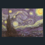 Vincent van Gogh - Starry Night Tischset<br><div class="desc">Die Starry Night (1889) von Vincent van Gogh ist ein Vintager Post-Impressionismus der Kunstlandschaft Landschaftsmalerei. Der Blick auf eine Stadt in einem Tal bei Nacht mit den Wolken, den Sternen und einem schönen goldgelben Halbmond. Es wurde im Laufe des Tages aus der Erinnerung gemalt und ist van Goghs bekanntestes Gemälde....</div>
