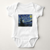 Vincent Van Gogh Starry Night über dem Rhone Paint Baby Strampler (Vorderseite)