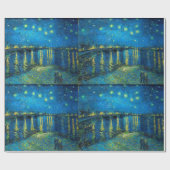 Vincent Van Gogh Starry Night über der Rhone Geschenkpapier (Flach)