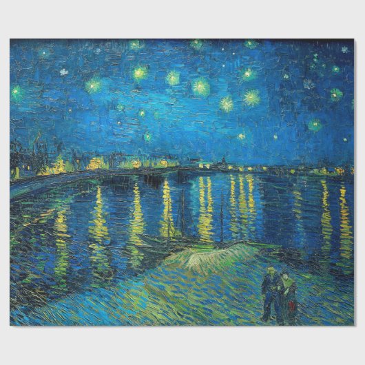 Vincent Van Gogh Starry Night über der Rhone Geschenkpapier (Flach)