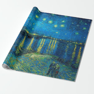 Vincent Van Gogh Starry Night über der Rhone Geschenkpapier