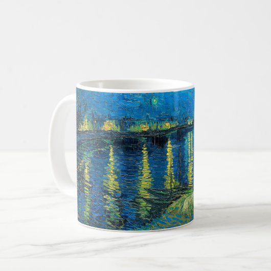 Vincent Van Gogh Starry Night über der Rhone Kaffeetasse (Vorderseite Links)